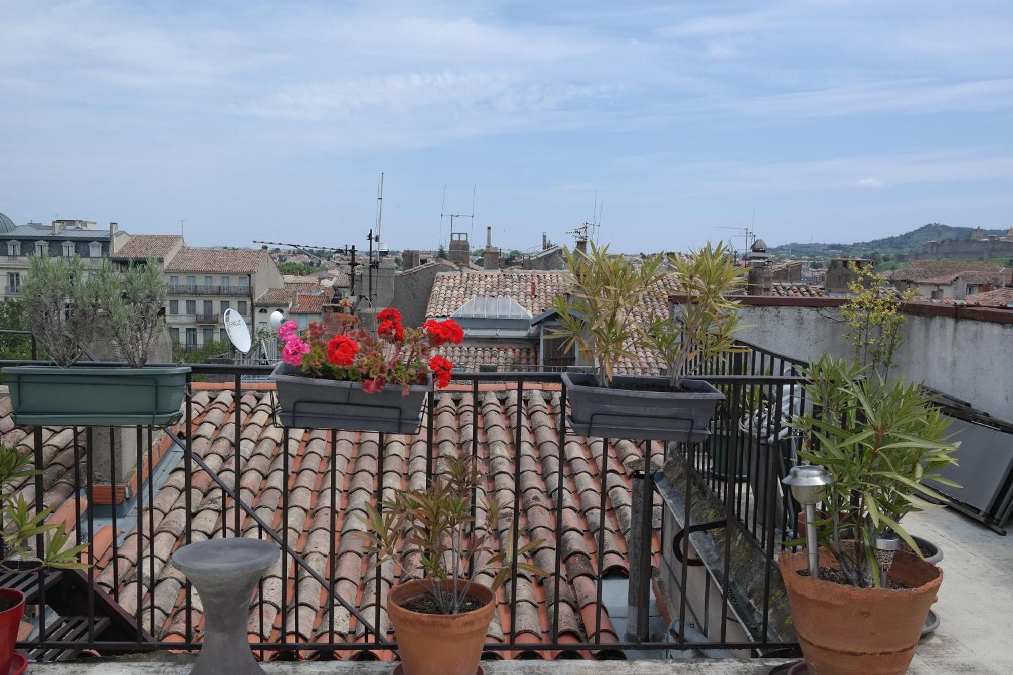 Penthouse Apartment Overlooking Place Carnot Carcassone Kültér fotó